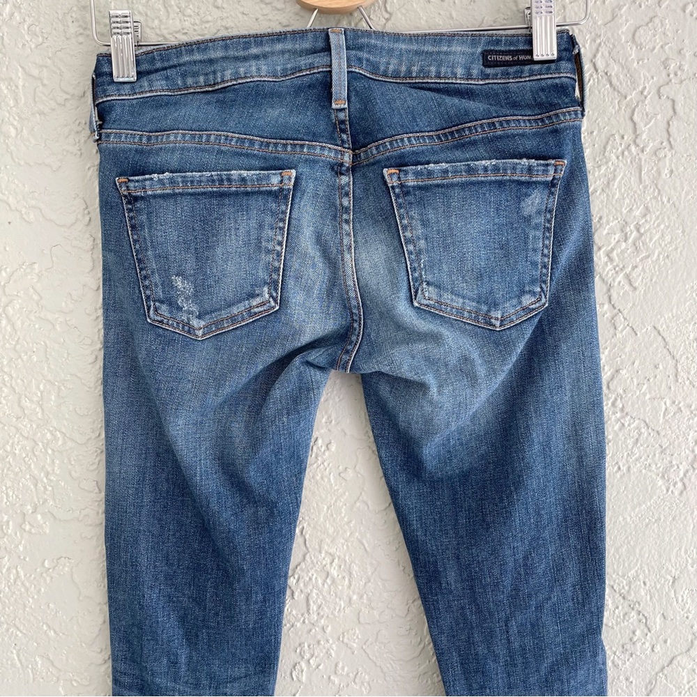Citizens of Humanity racer low rise slash skinny jeans stretch 25 - Picture 8 of 13